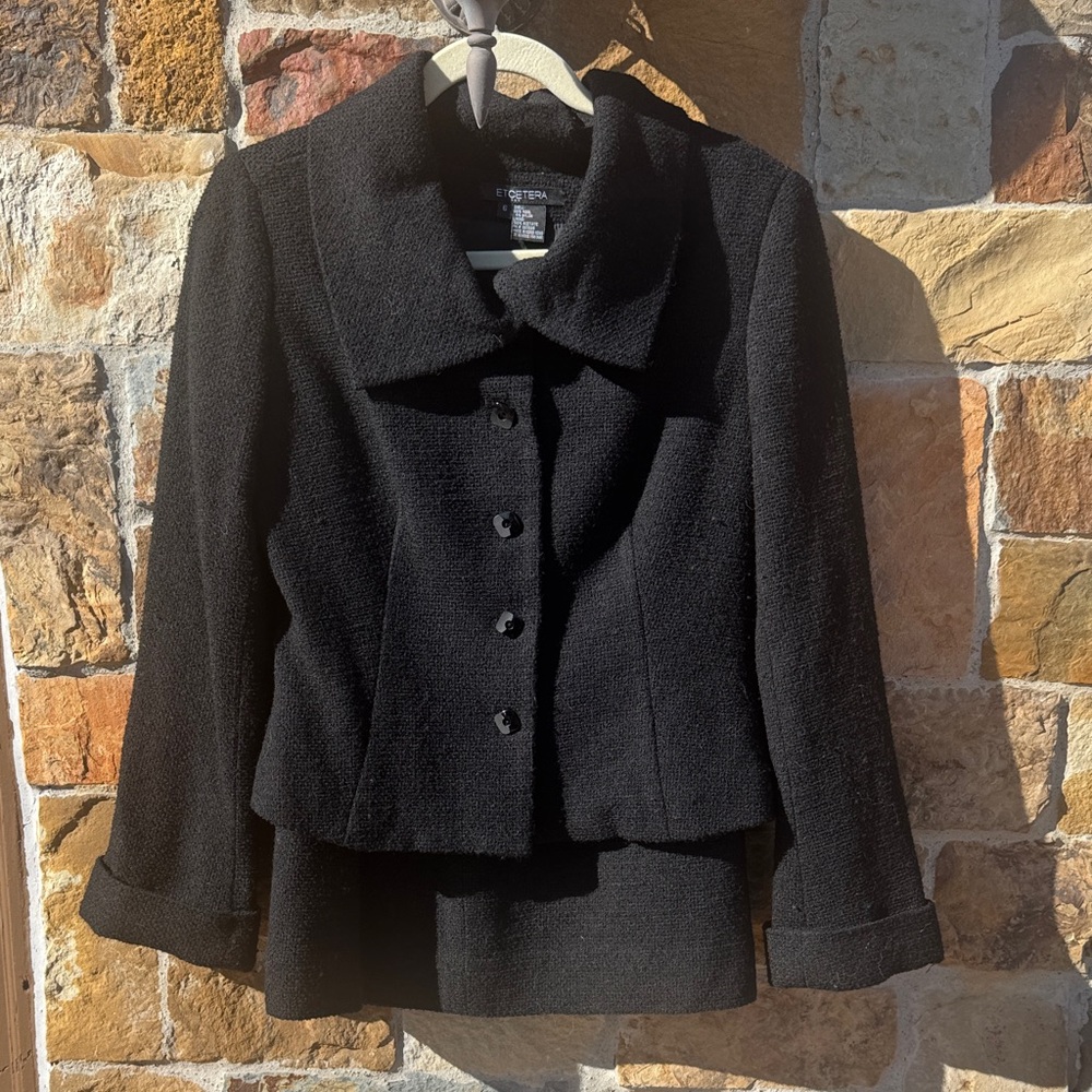 Etcetera Black Textured Blazer